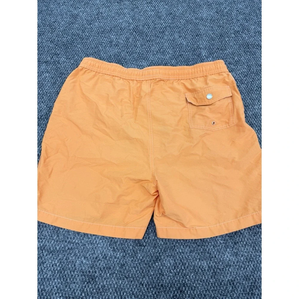Psycho Bunny Men's Large Swim Trunks Shorts Orange Lined